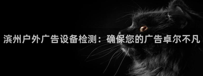 杏宇平台代理多少钱一个：滨州户外广告设备检测：确保您的广告卓尔不凡