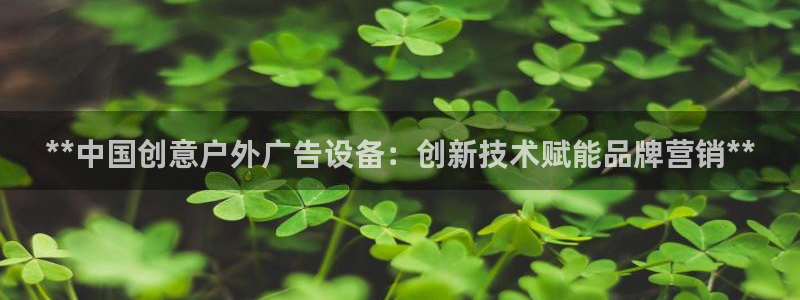 杏宇平台登陆：**中国创意户外广告设备：创新技术赋能品牌营销**