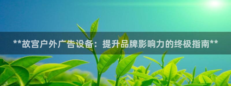 杏宇平台招商：**故宫户外广告设备：提升品牌影响力的终极指南**