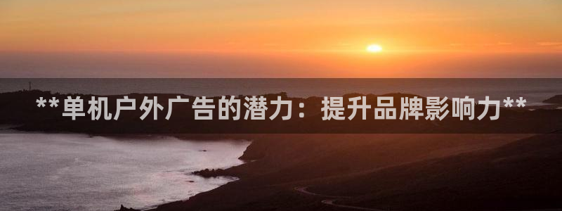 杏宇平台代理多少钱一个月：**单机户外广告的潜力：提升品牌影响力**