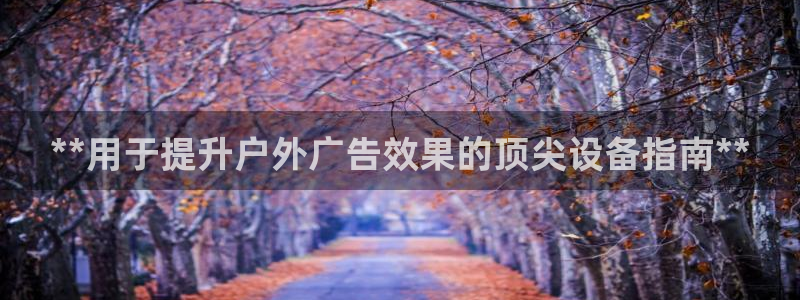 杏宇平台招商：**用于提升户外广告效果的顶尖设备指南**