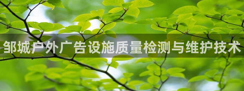 杏宇平台登陆：邹城户外广告设施质量检测与维护技术
