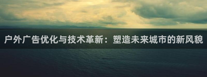 杏宇平台提现为什么这么久呢：户外广告优化与技术革新：塑造未来城市的新风貌