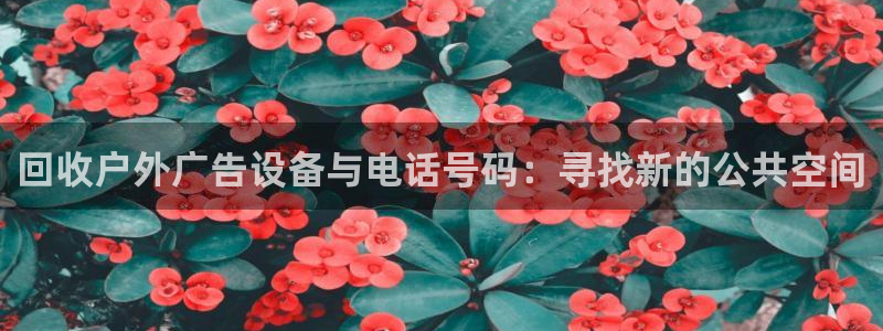 杏宇平台好吗：回收户外广告设备与电话号码：寻找新的公共空间