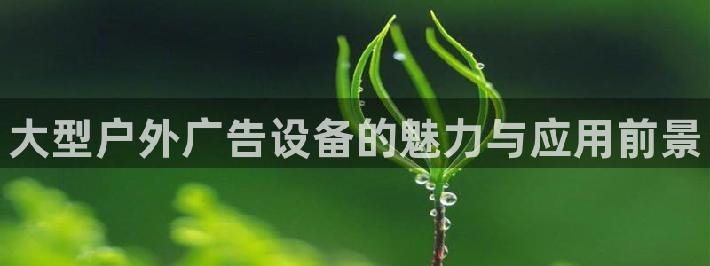 杏宇平台登录方法：大型户外广告设备的魅力