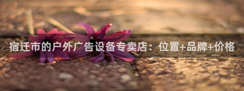 杏宇代理注册：宿迁市的户外广告设备专卖店：位置+品牌+价格