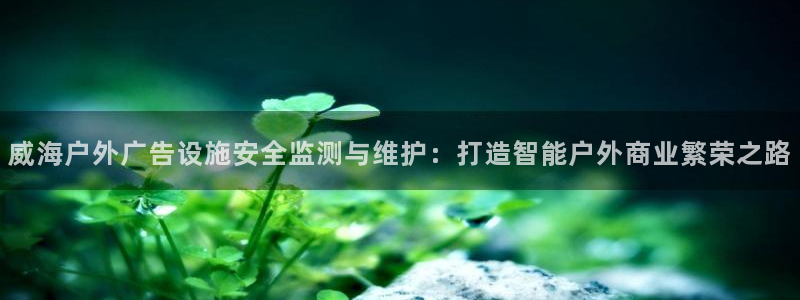 杏宇平台好吗：威海户外广告设施安全监测与维护：打造智能户外商业繁荣之路