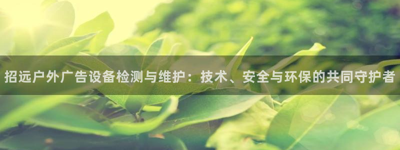 杏宇平台好吗：招远户外广告设备检测与维护