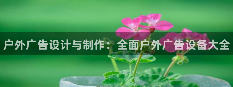 杏宇平台是什么：户外广告设计与制作：全面