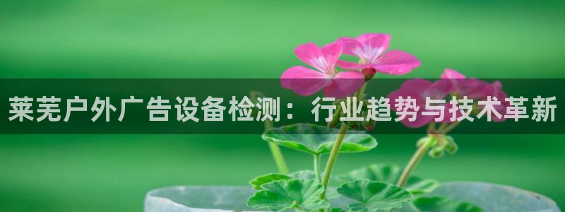 杏宇官方平台官网：莱芜户外广告设备检测：