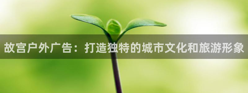 杏宇平台登录方法：故宫户外广告：打造独特